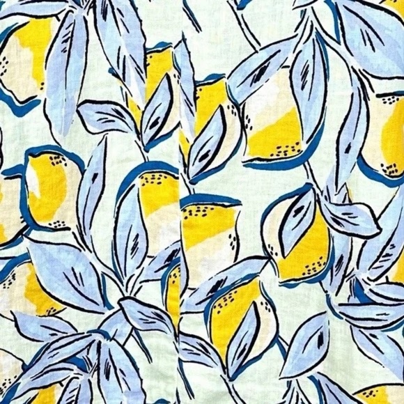 Rachel Zoe Lemon Print Linen Dress Size Medium - Picture 3 of 5